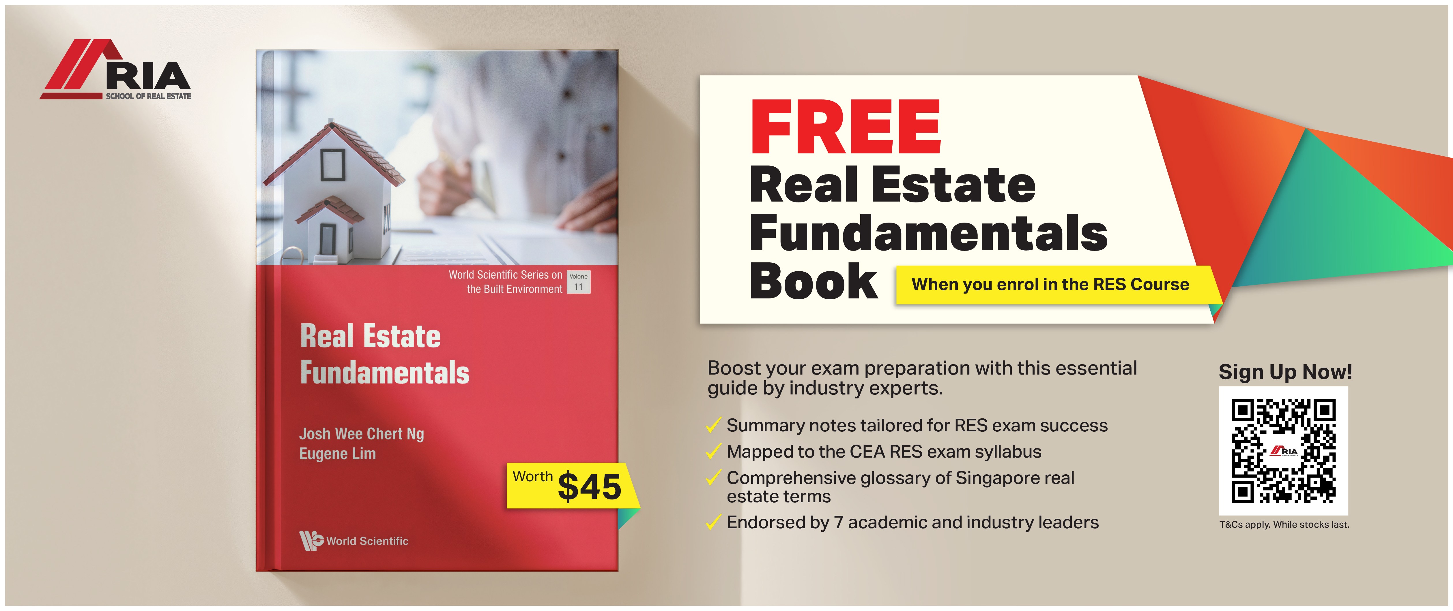 RES Course promotion — free Real Estate Fundamentals book